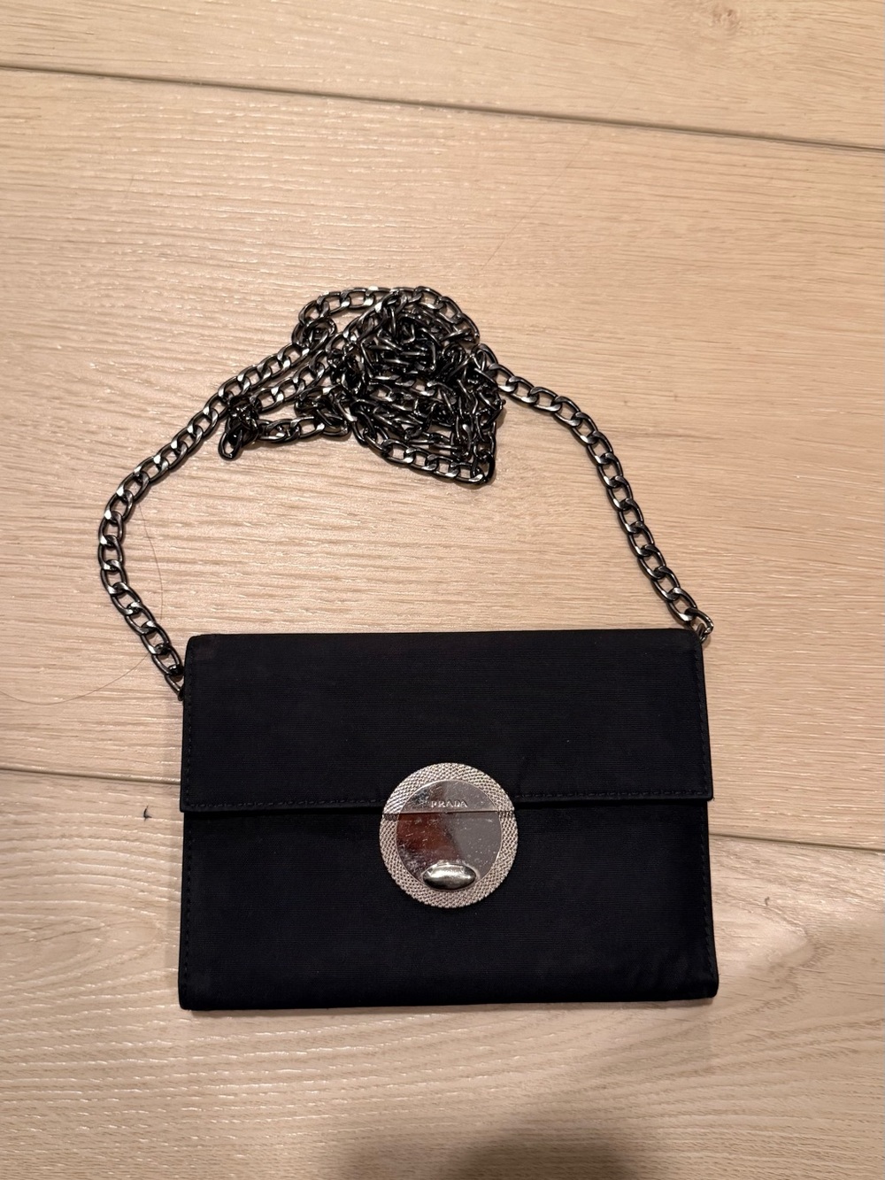 Prada Black Nylon Compact Wallet